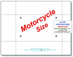 Larger image for Paper - E-Tag Custom Card Stock - Motorcycle