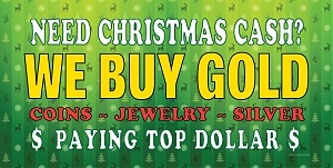 Larger image for 48 x 24 - Green - Need Christmas Cash Banner